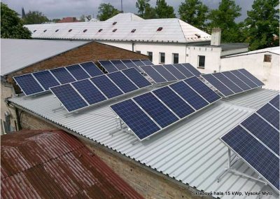 Skladová hala 15 kWp, Vysoké Mýto